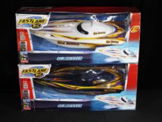 Model Boats - Fast Lane - two boxed C Runner remote controlled model boats,