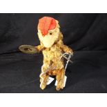 A mid century clockwork automaton toy monkey / chimp playing the cymbals with key approx 19cm (h).