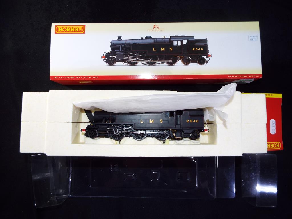 Hornby - A boxed Hornby R2635X OO Gauge 4-6-4 steam locomotive Stabier 4MT Class 4P in black LMS
