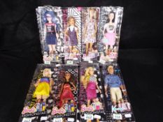 Barbie by Mattel - a collection of eight Fashionistas Barbie dolls in blister packs to include