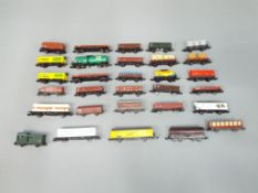Trix & others - 30 unboxed N gauge railway wagons in Very Good to Excellent Condition.