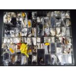Tri-ang, Airfix & other - Four boxes of OO gauge model railway spare parts, includes pickups,