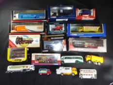 Corgi - 11 boxed and 6 unboxed diecast model vehicles in various scales.