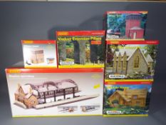 Hornby - A quantity of Hornby OO gauge scenics comprising Station Terminus, Misdale House,