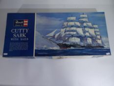 Model Boats - a Revell 1:1200 scale Cutty Sark with sails in original box with instructions,