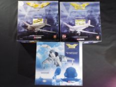 Corgi Aviation - 3 boxed 1:72 and 1:144 scale model aircraft.