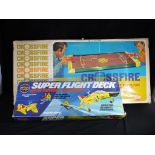 Ideal, Airfix - A boxed vintage Crossfire game by Ideal together with a boxed Super Flight Deck.