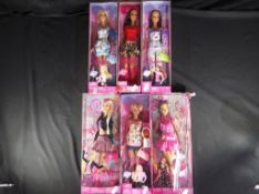 Barbie by Mattel - a collection of six boxed Barbie dolls to include models #L18580, #M9321, #M3499,