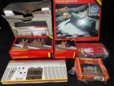 Hornby - OO gauge Scenics and Zero 1 Controller, lot includes R593 Town Station, R8017 Track Pack C,