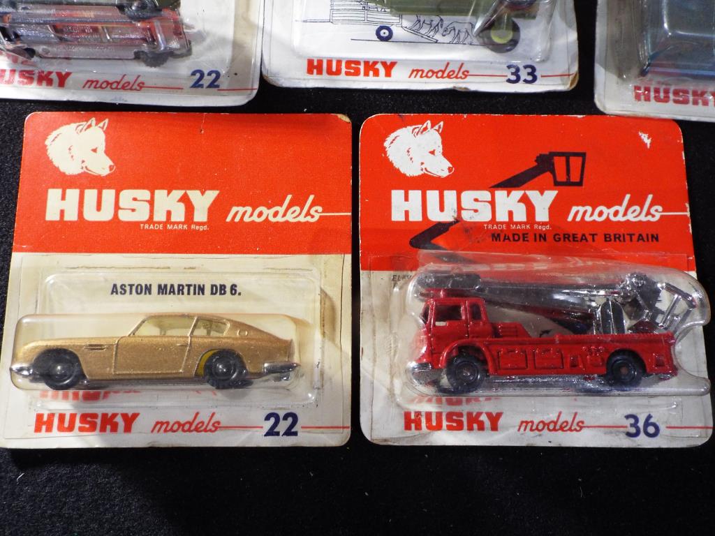 Husky Models - Five carded and one loose Husky Models 1:64 scale diecast model vehicles. - Image 2 of 6