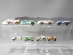 Dinky - Eight unboxed diecast model vehicles by Dinky to include # 23d, # 23a, # 23b and similar.