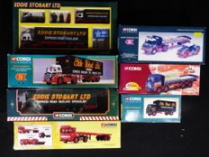 Corgi - Seven boxed diecast model vehicle and vehicle sets (predominantly Eddie Stobart related) to