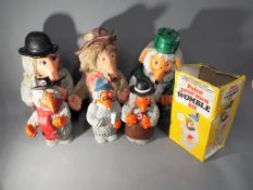 Wombles - a collection of six hard plastic Wombles, featuring Wellington, Uncle Bulgaria, Orinoco,