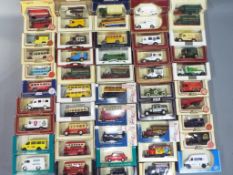 Diecast model vehicles - Lledo - a lot consisting of 60 scale model vans and model buses,