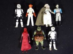 Star Wars - Seven vintage Star Wars action figures from Return of the Jedi to include Gamorrean