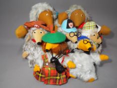 Wombles - two pull string Womble toys made by Burbank Toys,