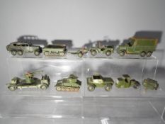Dinky - A collection of unboxed diecast Dinky military vehicles to include # 573, # 151b, # 152b,