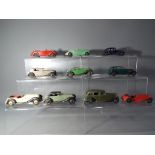 Dinky - Ten unboxed diecast model motor vehicles by Dinky to include # 39b, # 38e, # 40a,