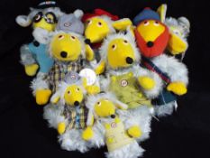 Wombles - a collection of eight soft bodied Wombles depicting various characters.