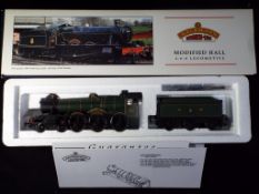 Bachmann - A boxed OO Gauge No.31-777 Modified Hall 4-6-0 Steam Locomotive and Tender. Op.No.