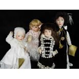 Dolls - a collection of good quality dressed dolls to include Franklin Mint, Heirloom baby doll,