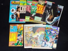 Judge Dredd, Kung-Fu Monthly and others - Nine vintage comics and magazines inc The Book of Kung-Fu,