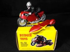 Budgie Toys - A boxed Budgie Toys No.264 Racing Sidecar outfit.