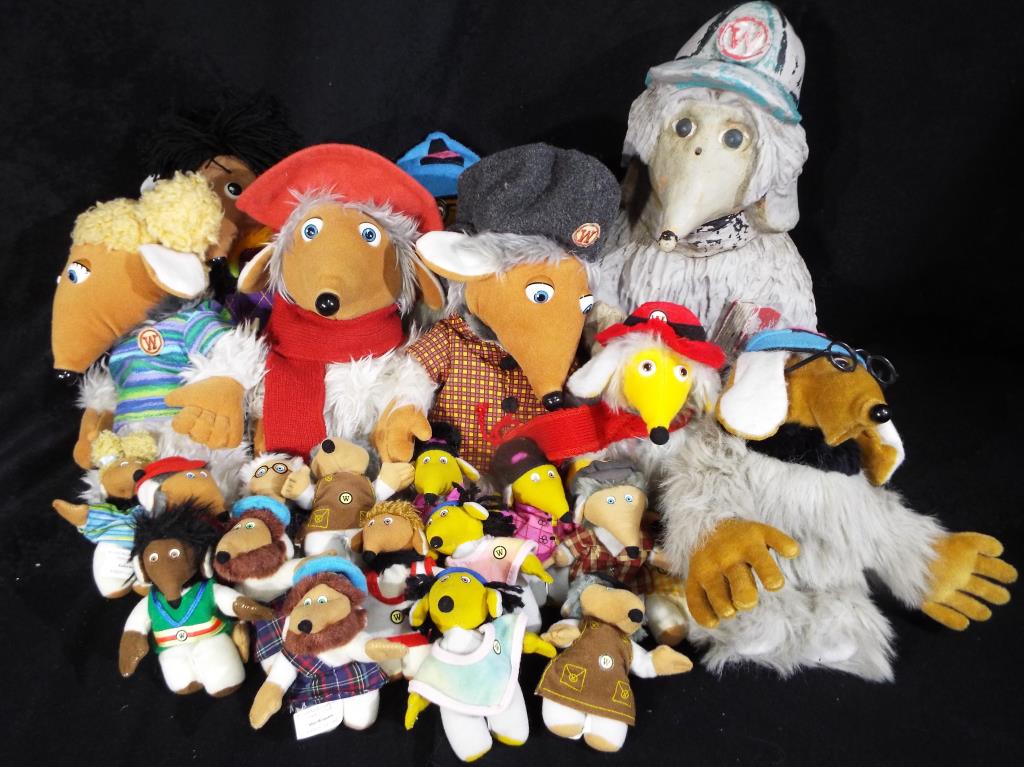 Wombles - a collection of soft toys in the form of Wombles characters to include a small collection