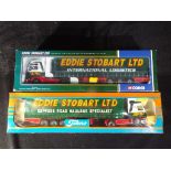 A Tekno 1:50 scale diecast model from The British Collection # 74 Eddie Stobart and a Corgi 1:50