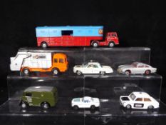 Corgi - Seven unboxed diecast model motor vehicles by Corgi to include Articulated Horse Box,
