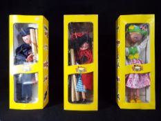 Pelham Puppets - three boxed puppets comprising Tyrolean Girl, Red Riding Hood and Sailor,
