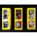 Pelham Puppets - three boxed puppets comprising Tyrolean Girl, Red Riding Hood and Sailor,