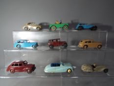 Dinky - Nine unboxed diecast model motor vehicles by Dinky to include # 340, # 151, # 152, # 106,