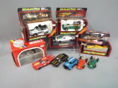 Scalextric - a collection of Scalextric model cars to include Lotus Honda Turbo C.