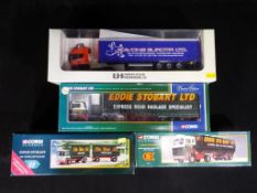 Corgi - Three boxed diecast model Eddie Stobart trucks by Corgi comprising CC13405 (with mirrors