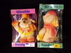 Wombles - a collection of two bendy toys Wombles to include Great Uncle Bulgaria,