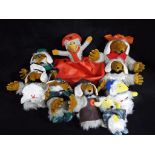 Wombles - a collection of eight soft bodied toys, depicting Wombles,