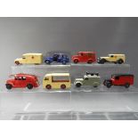 Dinky - Eight unboxed diecast model motor vehicles by Dinky to include # 253, # 30v, # 40h,