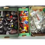 Meccano - a good lot to include a box of loose construction parts by Meccano and others also