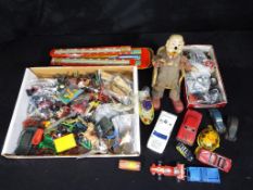 San, Matchbox, Britains and others - a mixed lot of vintage tinplate, diecast,