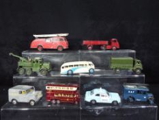 A collection of unboxed diecast model motor vehicles, predominantly Dinky, to include # 955, # 30W,