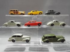 Dinky - Eight unboxed diecast model motor vehicles by Dinky to include # 170, # 39e, # 39c,
