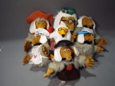 Wombles - a collection of seven soft bodied Wombles by various makers depicting Wombles characters.