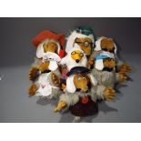 Wombles - a collection of seven soft bodied Wombles by various makers depicting Wombles characters.