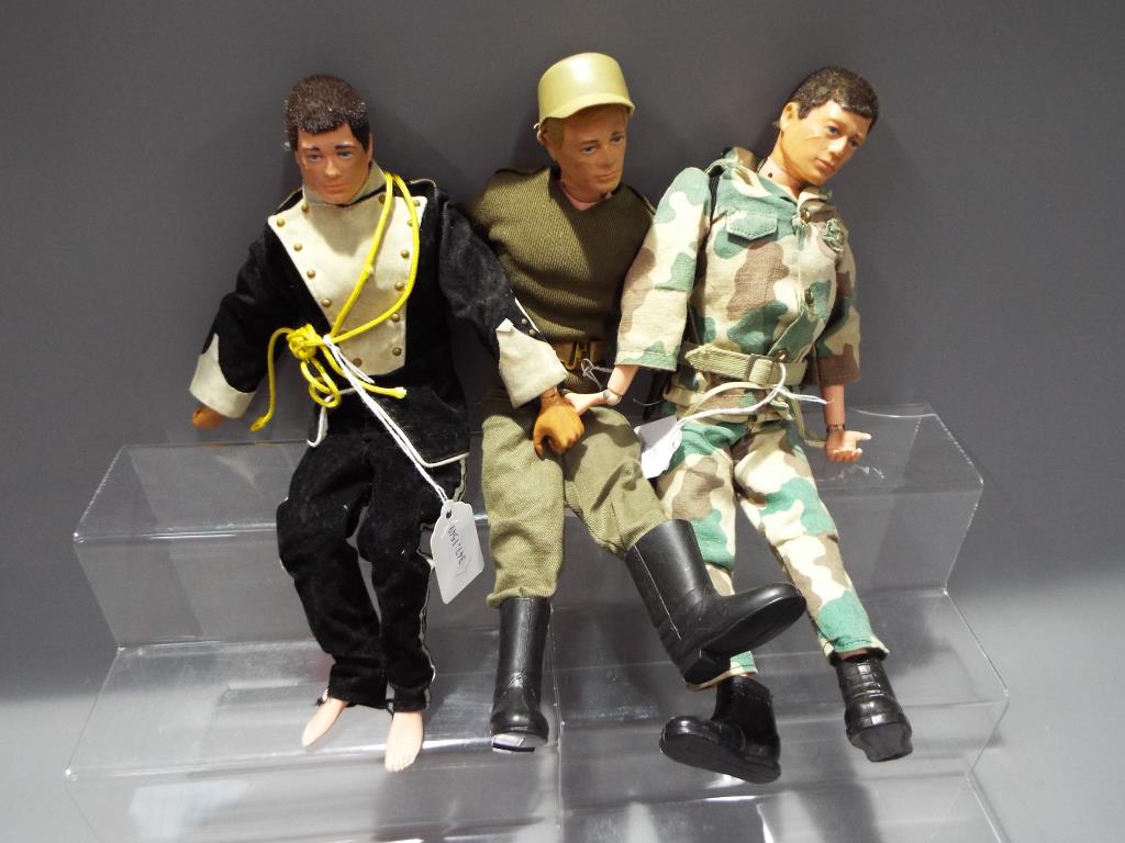Hasbro Action Man - a collection of three Fuzzy Haired Action Men,