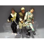 Hasbro Action Man - a collection of three Fuzzy Haired Action Men,