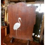 ART DECO HAND PAINTED FIRE SCREEN