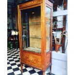 SHERATON REVIVAL GLAZED DISPLAY CABINET