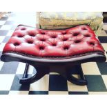 VINTAGE CHESTERFIELD FOOT/GOUT STOOL