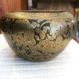 INDIAN BRONZE LACQUERED BOWL CIRCA 1910